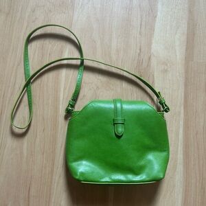 Apple Green Faux Leather Crossbody Bag by ZARA